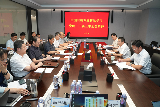 中國有研總部職能部門專題傳達(dá)學(xué)習(xí)黨的二十屆三中全會精神