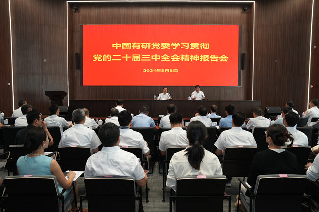 中國(guó)有研黨委書記、董事長(zhǎng)趙曉晨宣講黨的二十屆三中全會(huì)精神